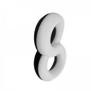 Heet verkopende mannen Sex Toy Penis Ring Cock Ring voor mannen Masturbatie (8-vormige ring zwart en wit)