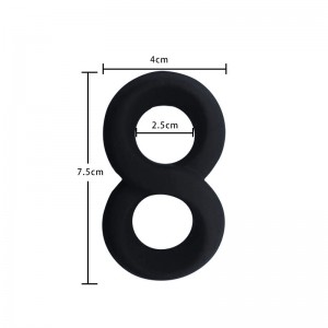 Heet verkopende mannen Sex Toy Penis Ring Cock Ring voor mannen Masturbatie (8-vormige ring zwart en wit)