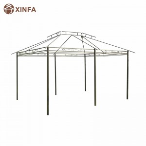 10 \\\\ \'x 13 \\\\\' Outdoor Soft Top Gazebo pergola met gordijnen, 2-laags stalen frame tuinhuisje voor patio, salie grijs
