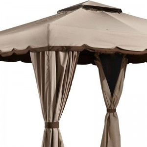 10 ft. X 12 ft. Gazebo Outdoor Activity gebruikt met muggennet, chocolade