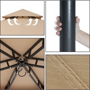 10 \\\\ \'x10 \\\\\' gazebos voor patio\'s buiten zeshoekig prieel metnet- en privacygordijnen