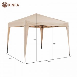 Crosley Furniture Hampton instortbaar outdoor gazebo, 10 \\\\ \'x 10 \\\\\' - tan
