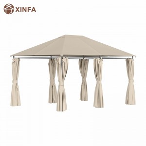 10 \\\\ \'x 13 \\\\\' Outdoor Patio Gazebo Canopy Shelter met 6 verwijderbare zijwanden, Khaki