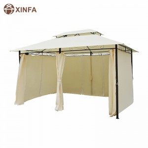 10 \\\\ \'x 13 \\\\\' Outdoor Soft Top Gazebo pergola met gordijnen, crème wit 2-laags stalen frame tuinhuisje voor patio