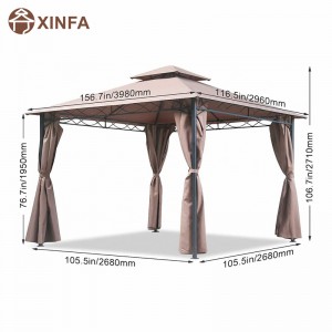 10 \\\\ \'x 13 \\\\\' Gazebo Block Sun Shade Luifel, waterdichte tent met gordijnen draagbare opvouwbare feestluifels