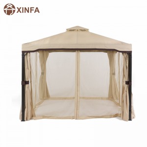 10 \\\\ \'x 10 \\\\\' Gazebo Block Sun Shade Luifel, waterdichte tent, buiten tuinhuisje met gordijnen