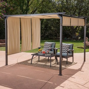 10 \\\\ \'x 10 \\\\\' Outdoor intrekbare Pergola Gazebo Tent Home Dione Outdoor Steel Framed, Brown