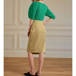 Franse vakantiestijl geplooide spleetrok vrouwen 2023 Nieuwe all-match rok