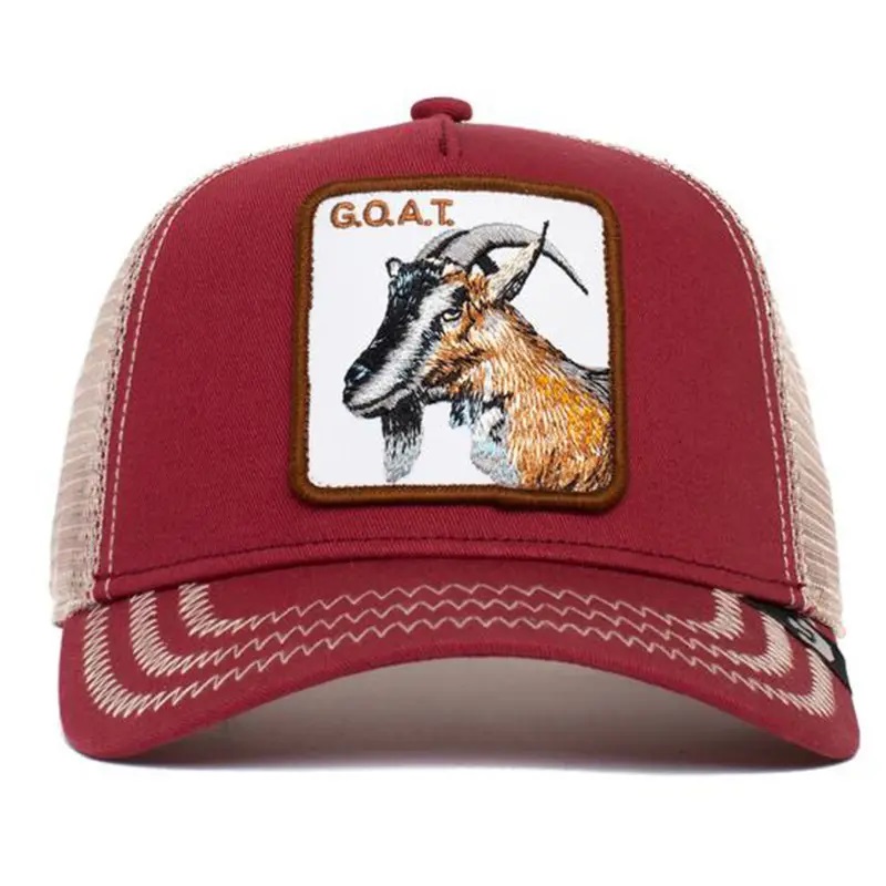 Groothandel Personaliseerde aangepaste logo Animal Cartoon Mesh Borduurde Trucker Hat