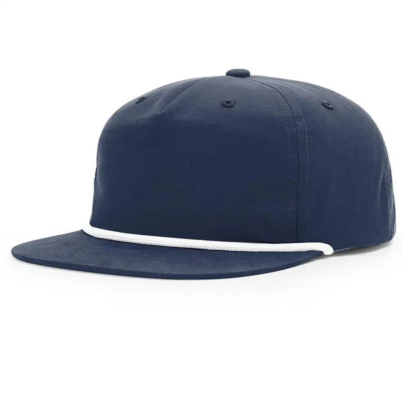 Gewoon zwart 5 paneel aangepaste Richardson 256 lege hoeden veracap trucker yupoonong touw snapback hoed designer cap