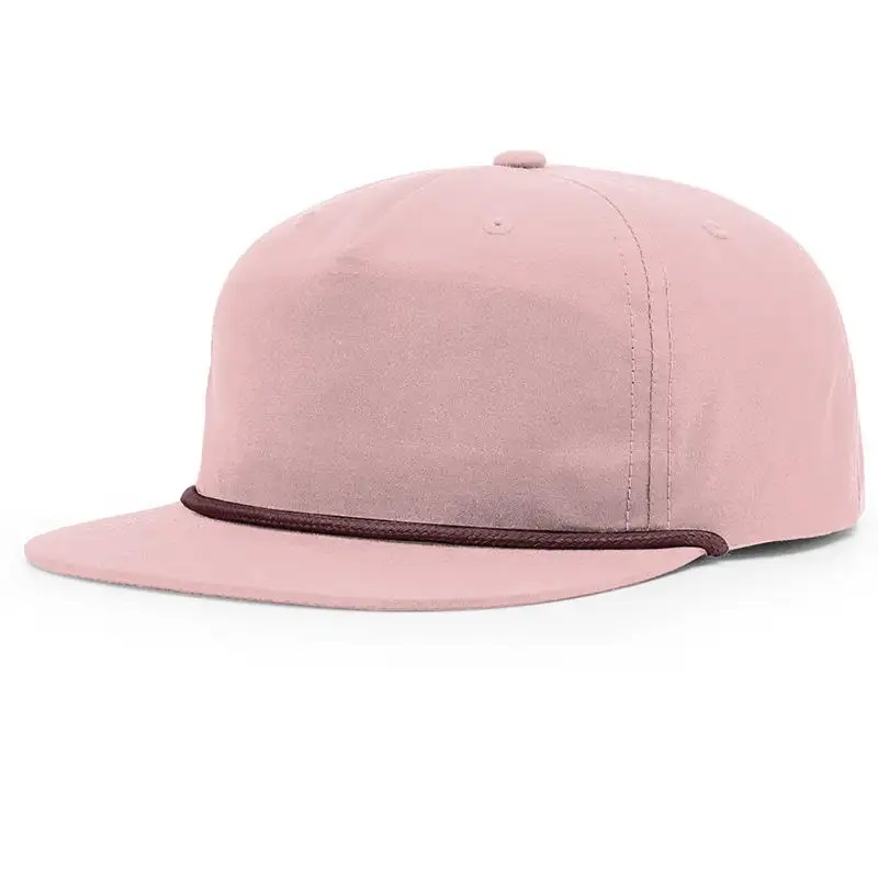 Gewoon zwart 5 paneel aangepaste Richardson 256 lege hoeden veracap trucker yupoonong touw snapback hoed designer cap