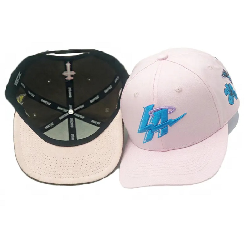 Aangepast 6 Paneel 3D Borduurwerk Logo Microbend Brim Baseball Cap voor mannen