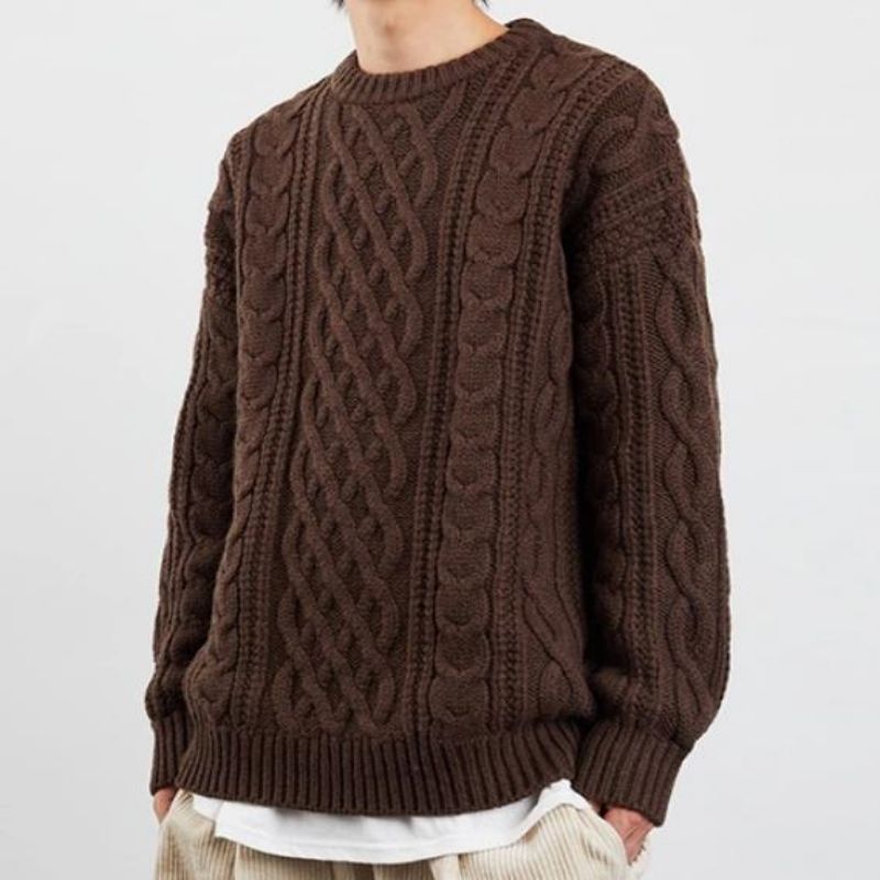 Solide kleur elegante casual jumper gebreide truien mannen