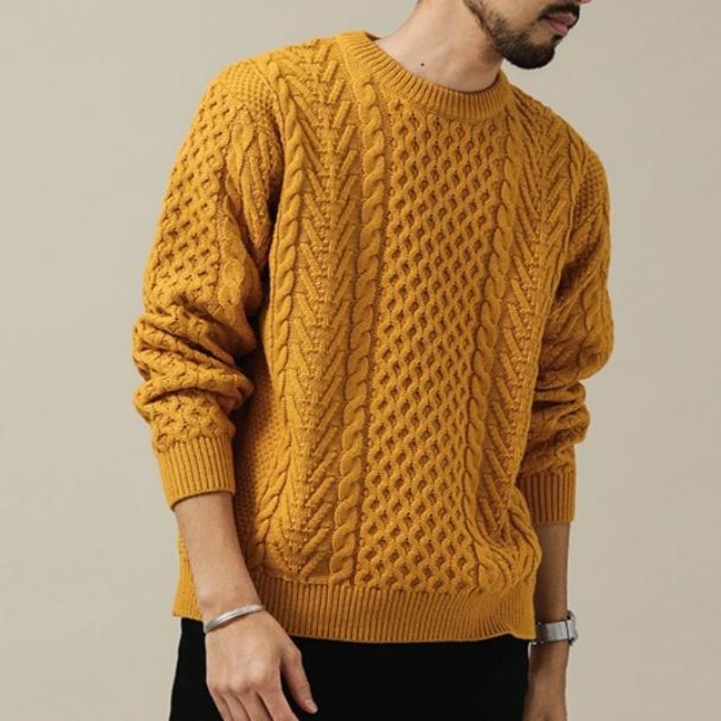 Solide kleur elegante casual jumper gebreide truien mannen