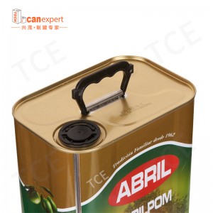 2L3L4L5L Food Grade rechthoekige extra maagdelijke olijfolie Tinnen Canitre rechthoek kookolie verpakking Tin blikje