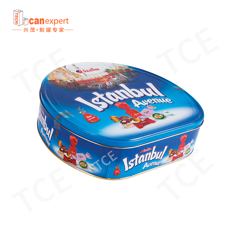 Tin Can Promotion Hoge kwaliteit Gift Metal Packaging Tin Box Aangepaste luxe voedingskwaliteit Hexagon Rechthoek Circulaire Biscuit Chocolat