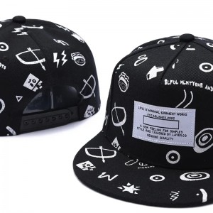 Summer Spring Print Sublimation Hats 3D Borduurwerk Snapback Cap Patch Logo ongestructureerde platte rand 6 paneel snapback hoed