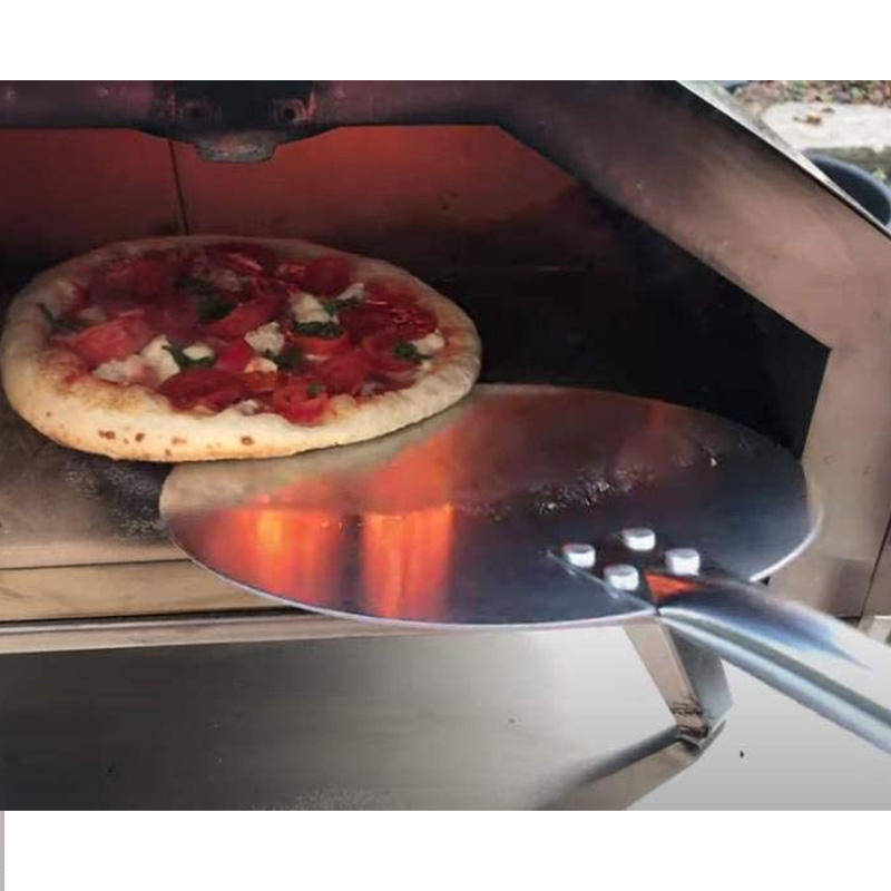 Extra lange 53 inch ronde aluminium pizza draaien peelschop voor bakstenen oven koop houten handvat