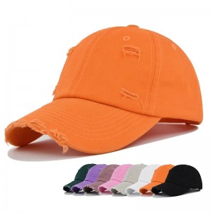 Groothandel op maat Logo Blanco Plain goedkope Dad gescheurd versleten ongestructureerdenoodlijdende gewassen honkbalkappen hoeden