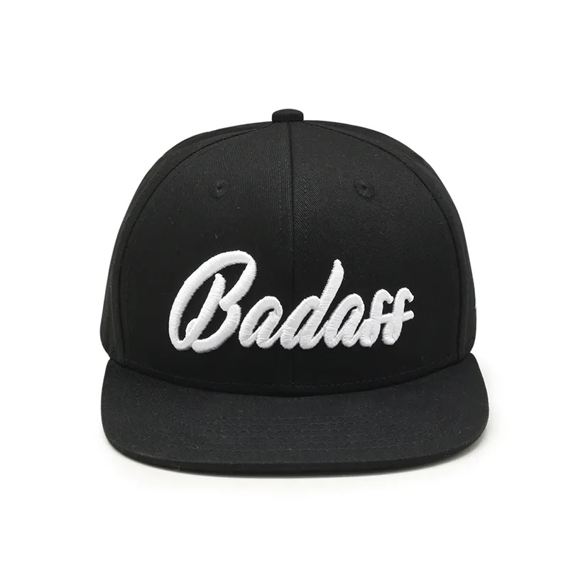 OEM Design Flat Brim 6 Panel Custom 3D Borduurwerk Logo Hip Hop Cap Snapback Hat voor mannen