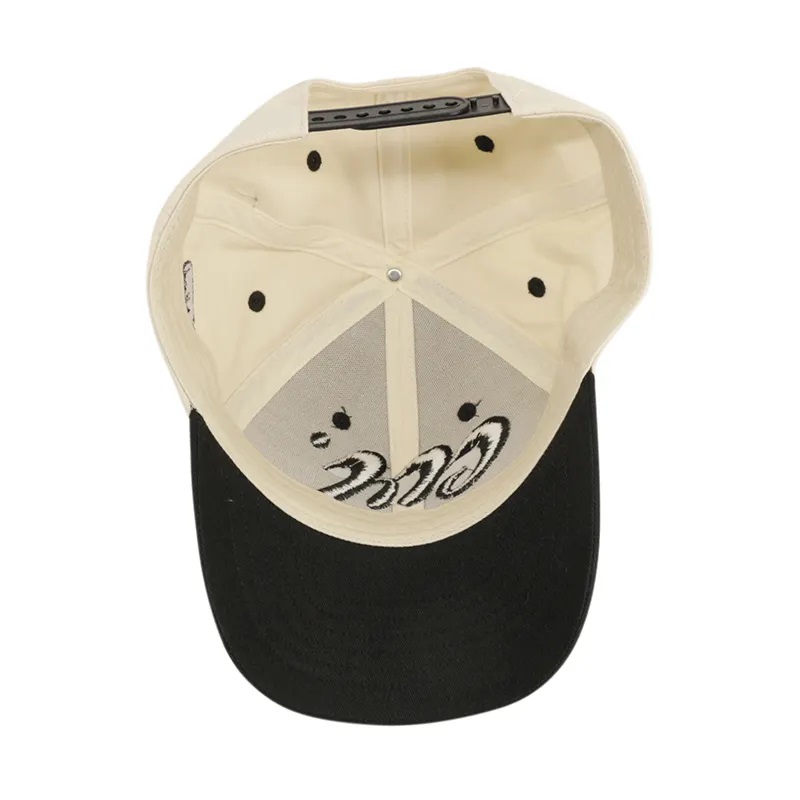 Aangepaste unisex Two Tone Baseball Hat 3D Borduursel Logo 6 Paneel gebogen randbasbalpet