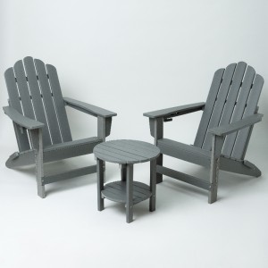 Outdoor meubels hdpe adirondack stoel met grijs