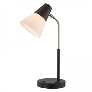 Hampton Inn Hotel Desk Lamp met een op/off rocker -schakelaar en een handige verkooppunten in de hotelkamer