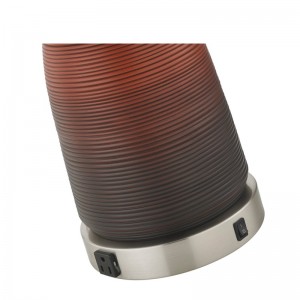 Hotel Resin Table Lamp met Amber Gradient Resin Body en A On/off Rocker Switch, twee handige verkooppunten in hotelkamer