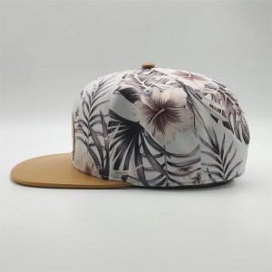 PRINT Snapback -hoeden aanpassen, digitale afdrukkende randdop, lederen patchlogo snapback -hoeden