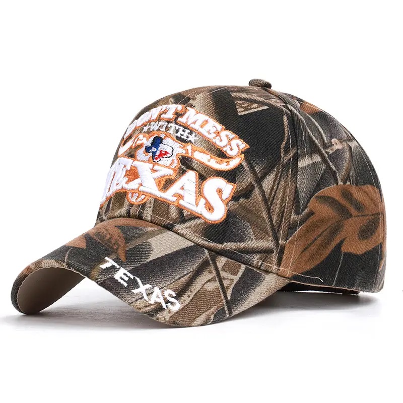 Groothandel heren Texas Flag Tourist Ranger Safari Camo Tactical Camouflage Snapback Baseball Caps voor visserscamping buiten