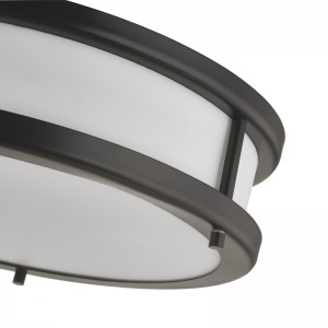 Delta hotel plafondlamp met donkere bronzen afwerking in kamers en gang