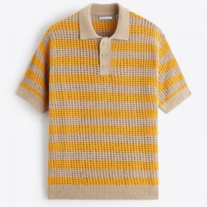 Groothandel in de lente Zomer Korte mouw Haakhaak gebreide polo trui shirt voor mannen