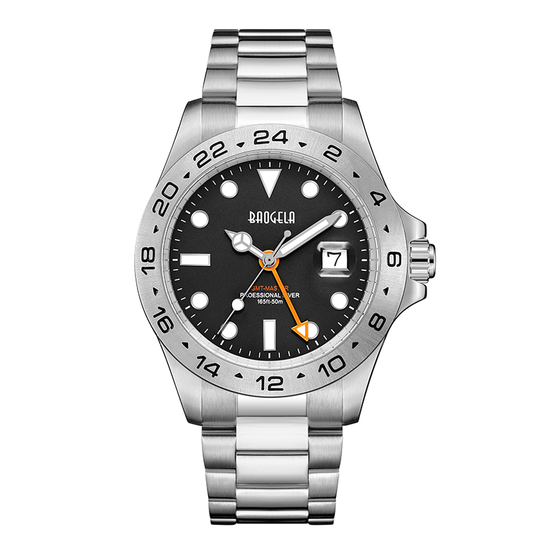 Baogelanieuwe mannen luxe horloge 304 roestvrij staal lumineuze wijzerplaat 50m duiken modeparen sport horloge polshorloge goudgroen 22806
