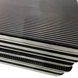 Vorkheftruck zwarte aluminium legering klemmen rubberen plaat