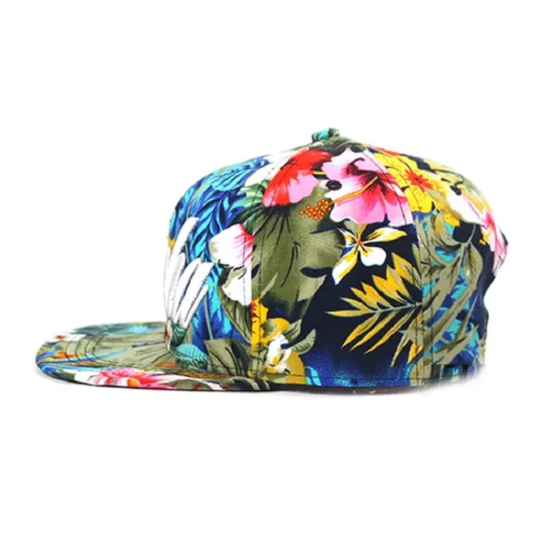 Hoge kwaliteit aangepaste sublimatie bloemen snapback hoed voor mannen vrouwen