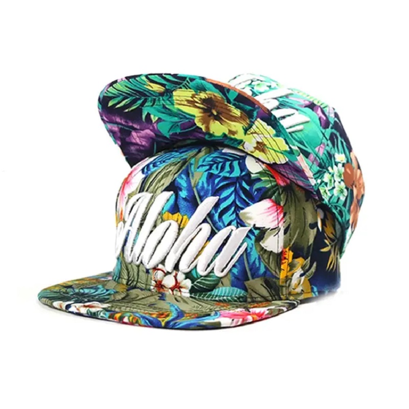 Hoge kwaliteit aangepaste sublimatie bloemen snapback hoed voor mannen vrouwen