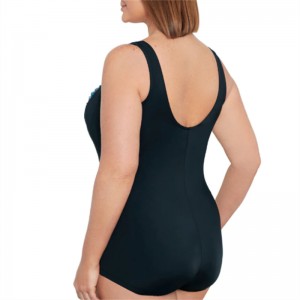 Dames \\\\\\\\\\\\\\\\\\\\\\\\\\\\\\\\\\\\\\\\\\\\\\\\\\\\\\\\ \'s uit één stuk plus size zwempak geslingerd met bescheiden meisje-beengesneden