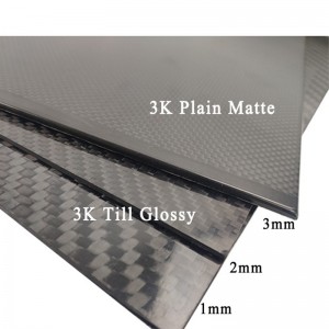 3K hoge sterkte koolstofvezelplaat te koop