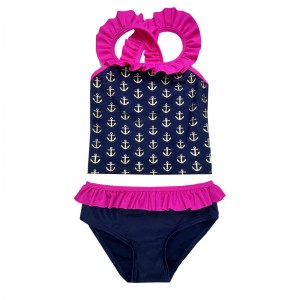 Print twee stukken Children Swimsuits