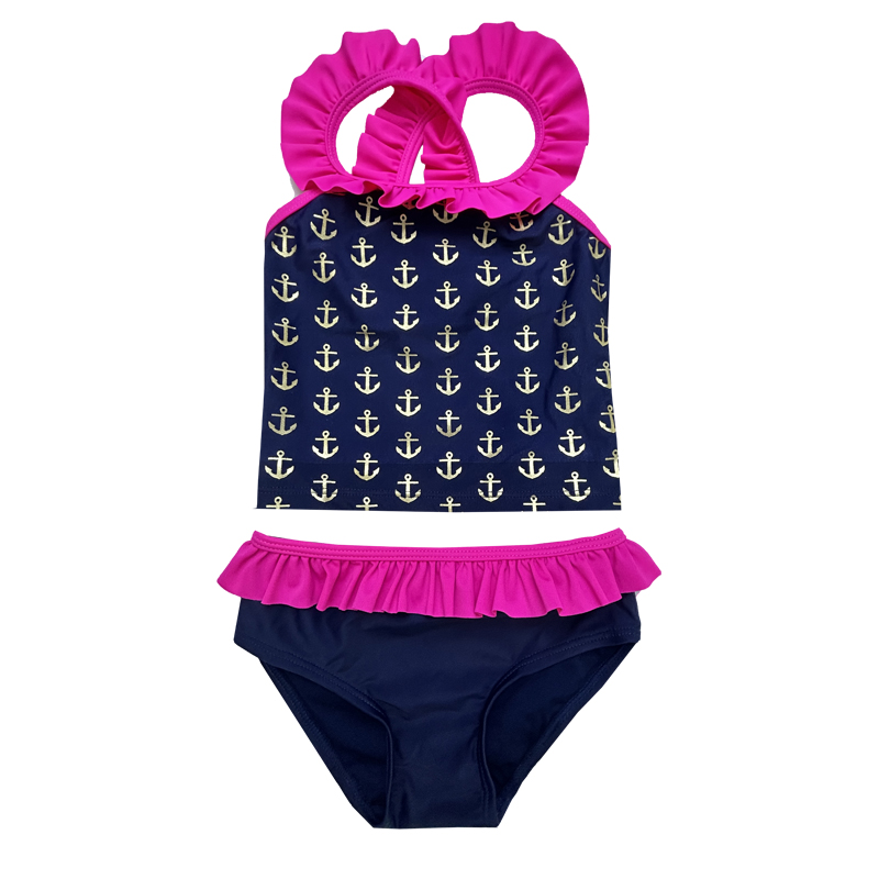 Print twee stukken Children Swimsuits