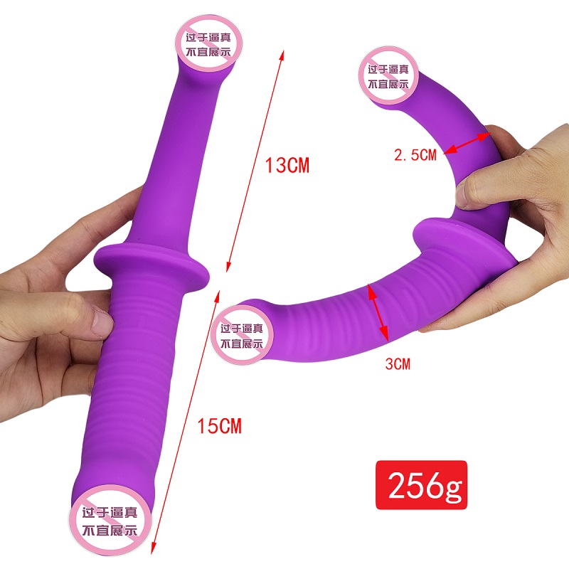 819 Lesbian Dual Head Purple/black volwassen seksspeeltjes dubbele dildo penetratiekop dubbele zijde eindigde dildo voor paren vrouwen homo