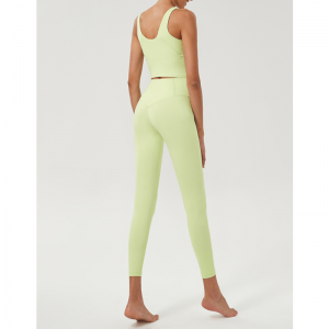 Hoge taille gevoerde u-shape yoga set