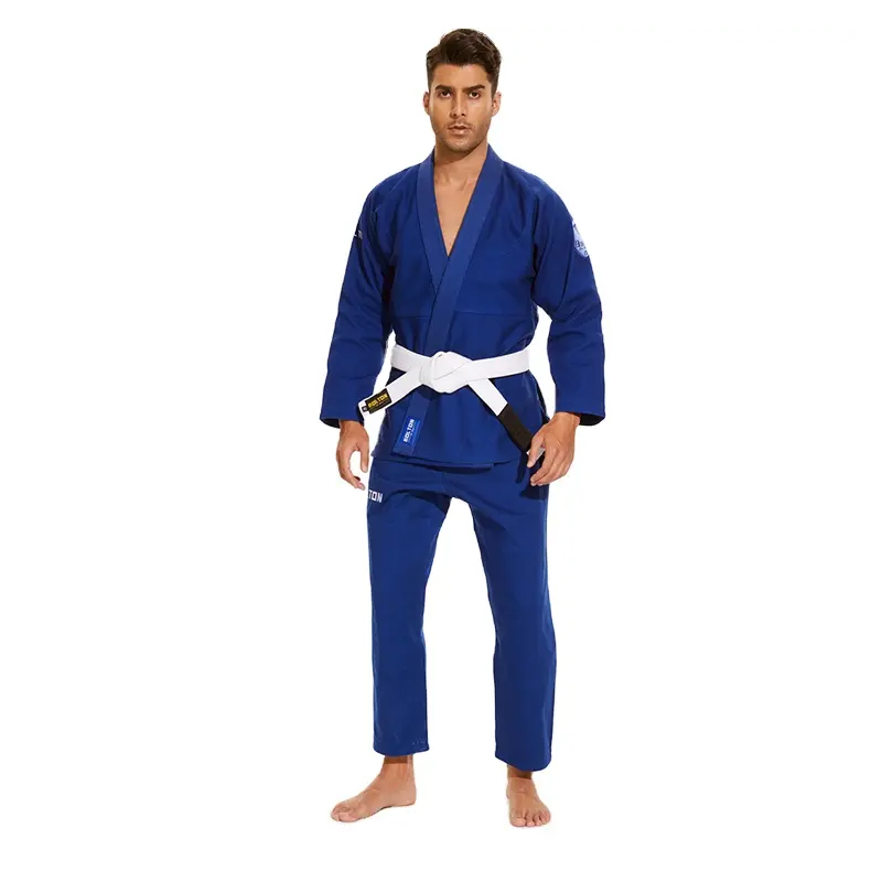 2023 Fabrikant Promoties van hoge kwaliteit duurzaam ademende stof bjj kimono, Pakistan bjj gi in felblauw