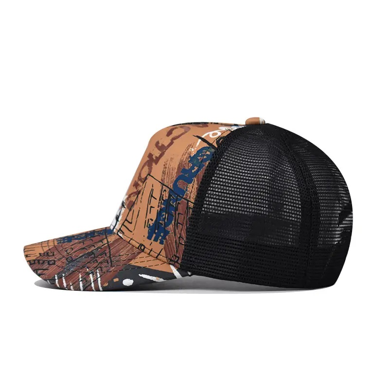 Goedkope zonnevizier snapback hiphop mesh hoeden aangepaste gradiënt trucker cap