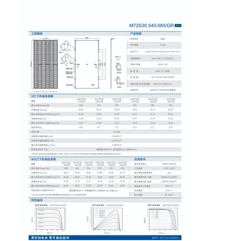 Hoog efficiëntie 540-555 W fotovoltaïsche zonnemodule paneelsysteem online verkoop