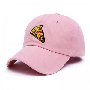 Nieuwe pizza -borduurwerk Dad Cap Trucker katoenen hoed voor vrouwelijke mannen verstelbare grootte honkbal pet buiten sport zon hoed