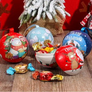 Tinplate Christmas Ball Christmas Candy Box Cadeaubist