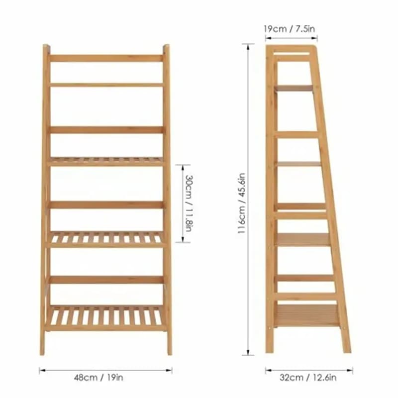 Bamboe ladder boekenplank