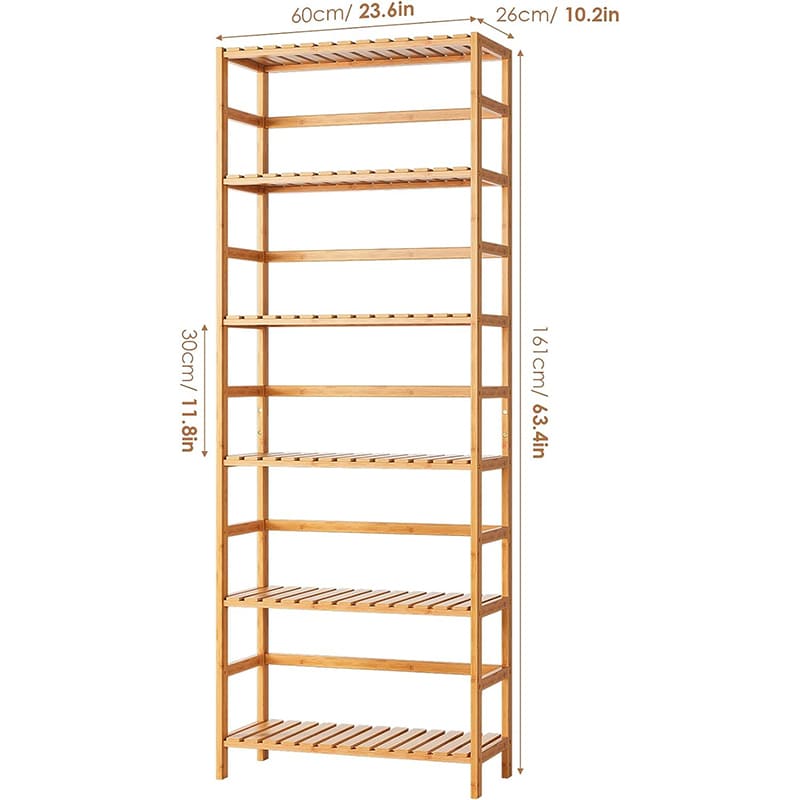 6 Tier Bamboo verstelbaar rek