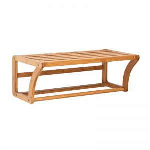 Bamboe muurmontageplan met handdoekstaven